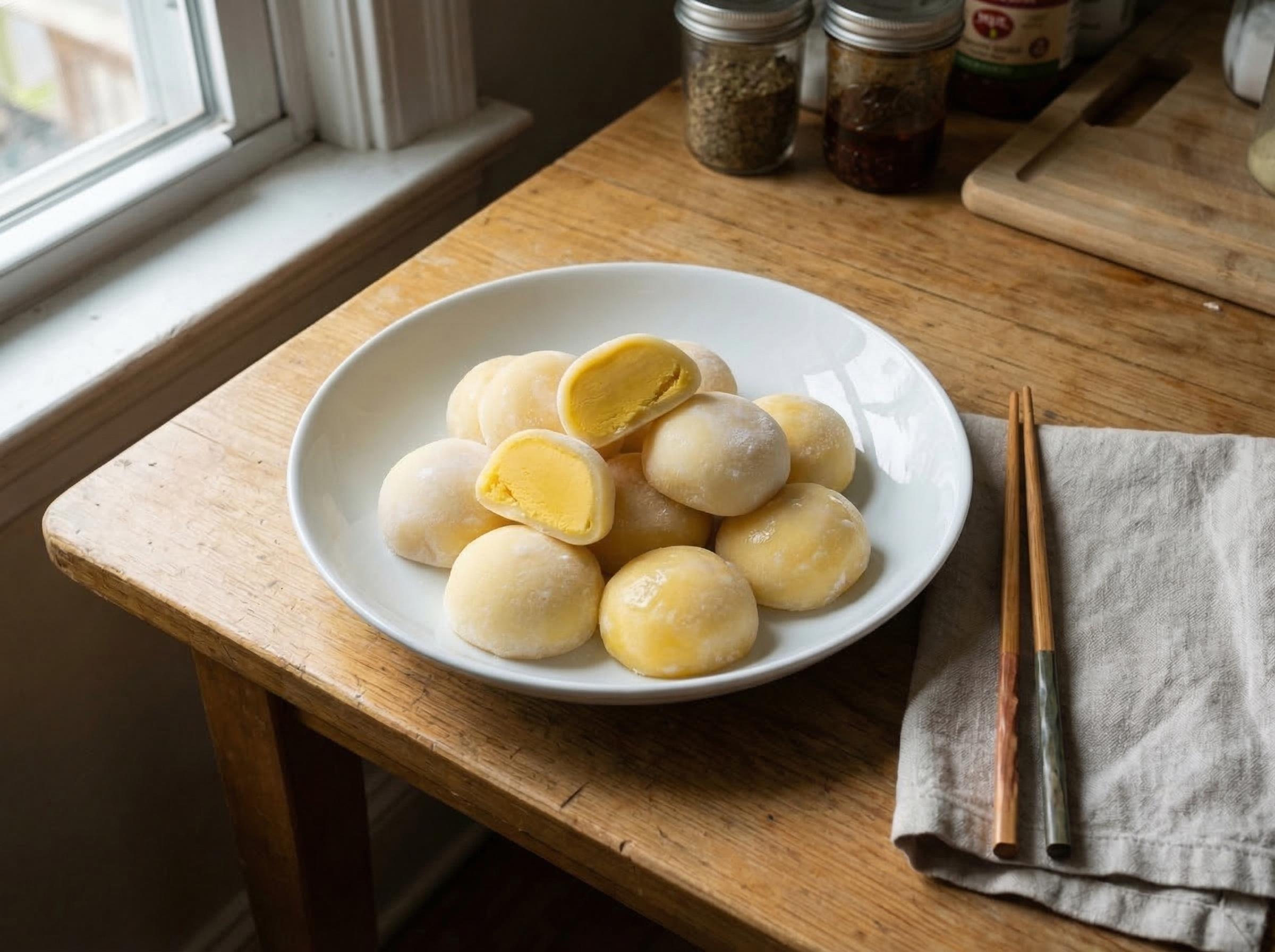 Mochi glacé mangue (2 pièces)